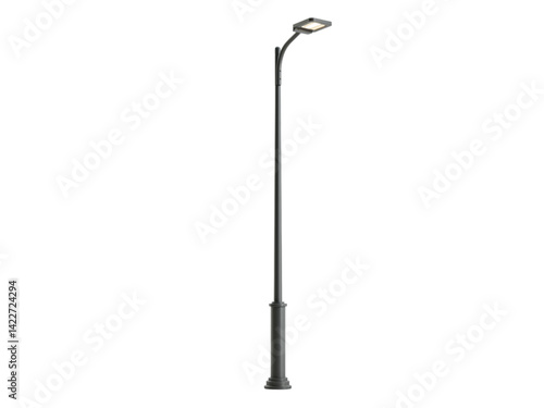 Outdoor led street lamp post png on transparent background