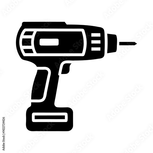 electric drill vector icon illustration