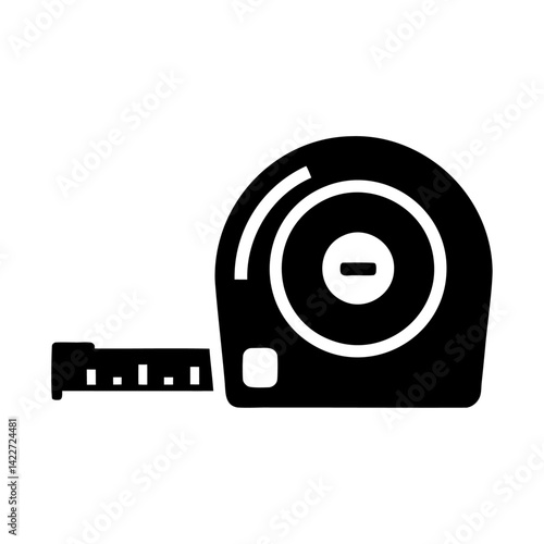 Simple measuring tape icon design