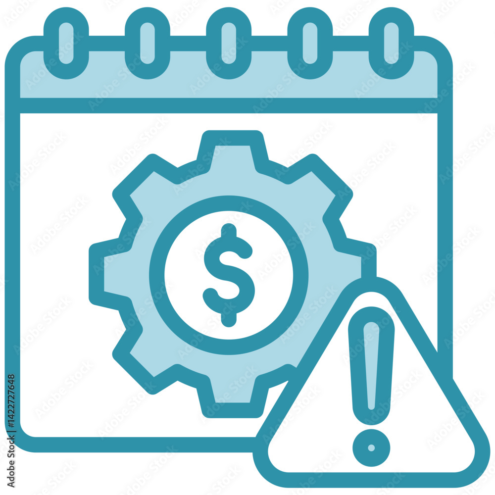 Due Date mini illustration dual tone blue color icon, use for taxation, economy, business, finance, UI, UX kit, app and web development, digital or print. Due Date mini illustration dual tone blue color icon, use for taxation, economy, business, finance, UI, UX kit, app and web development, digital or print.