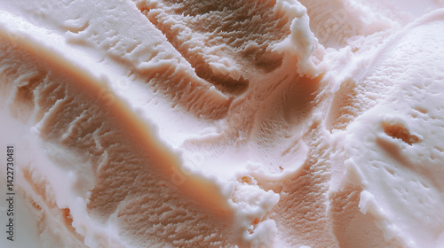 Obraz na płótnie Chocolate marble ice cream swirl – soft creamy dessert with aesthetic detail w salonie