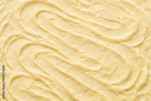 Obraz na płótnie Smooth mayonnaise texture spread – creamy white texture close-up w salonie