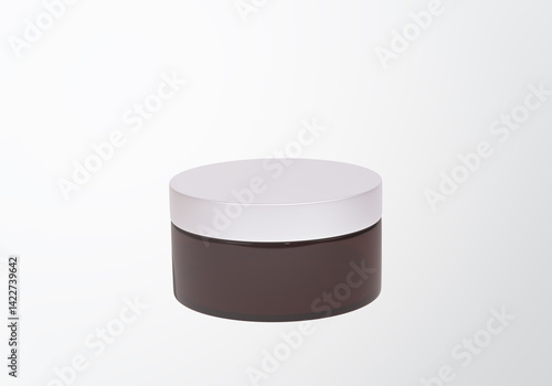 Amber Jar White Background Mockup