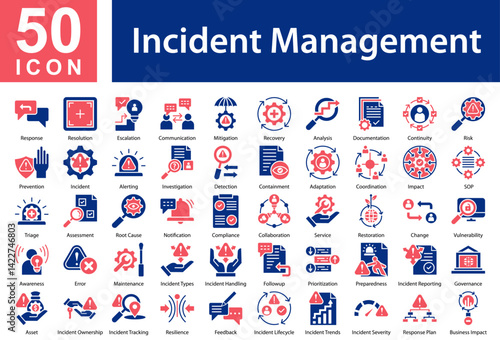 Incident Management 
Icon Collection and Symple Concept Glyph color
