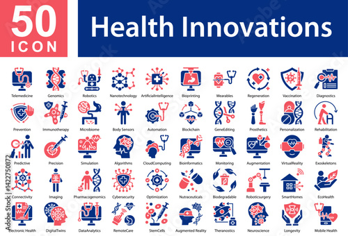  Health Innovations 
Icon Collection and Symple Concept Glyph color
