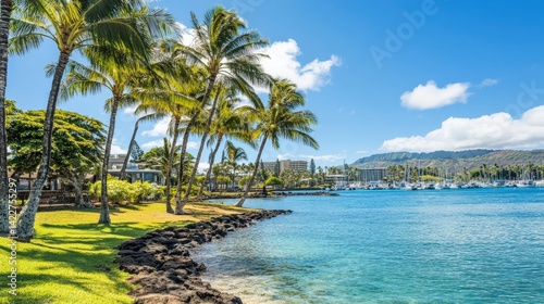 Pearl Harbor Memorial Scene in Hawaii
