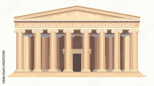 Lincoln Memorial Illustration with Pastel Colors