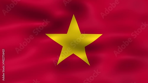 looping vietnam flag waving animation seamless for background