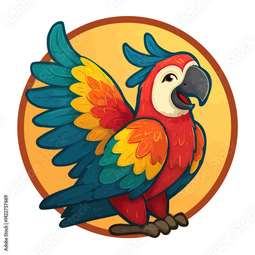 parrot on a white background