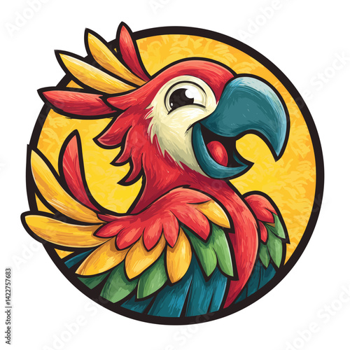 parrot on a white background