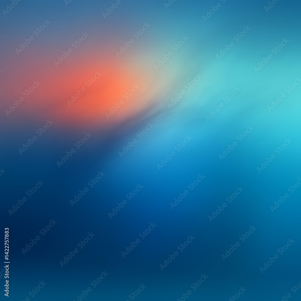 Obraz premium Abstract blue and orange blurred background.