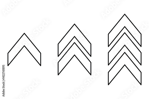 Swipe up arrow icon. flat style swipe up arrow on white background.