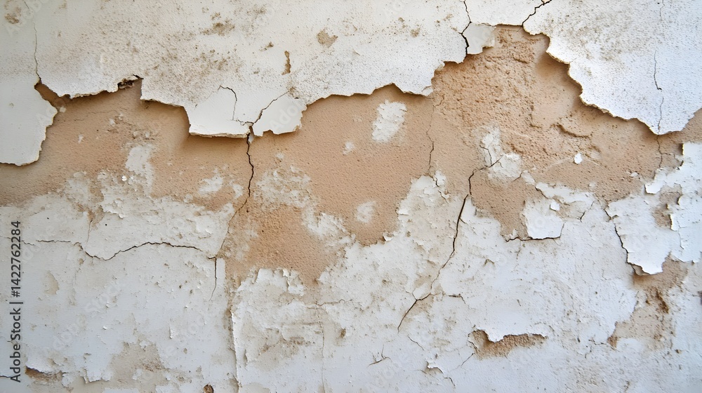 Cracked Cement Wall Close-Up Showing Texture and Detail Cracked Cement Wall Close-Up Showing Texture and Detail