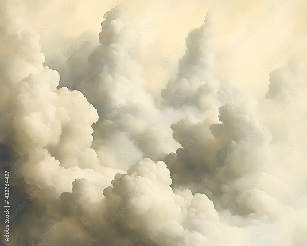Abstract cloudscape, soft beige and grey tones. Abstract cloudscape, soft beige and grey tones.