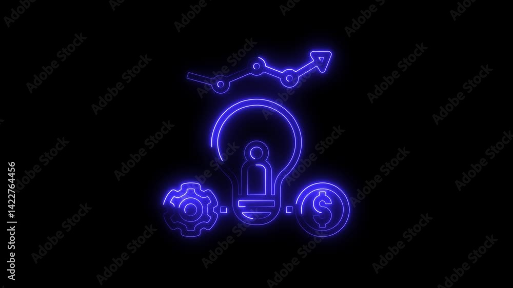 Neon business idea innovation technology and growth Neon business idea innovation technology and growth