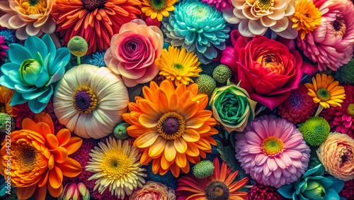 Wallpaper Mural Vibrant Floral Arrangement Torontodigital.ca