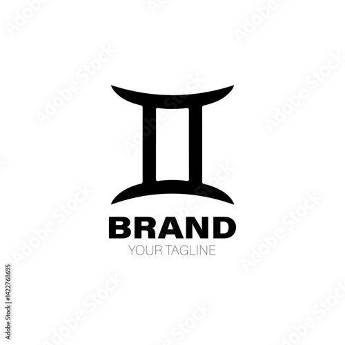 Gemini Logo. Gemini Logo Design. Gemini Logo Brand. Gemini Logo Vector Design Isolated on White Background