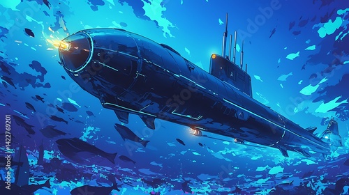 Wallpaper Mural Submarine Adventure: Deep Ocean Exploration Torontodigital.ca