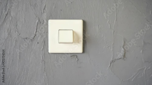 Simple Action of Pushing Light Switch to Conserve Electricity
