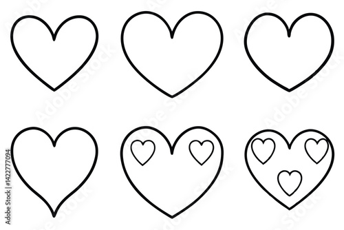 Hand drawn heart art designs for inspiration