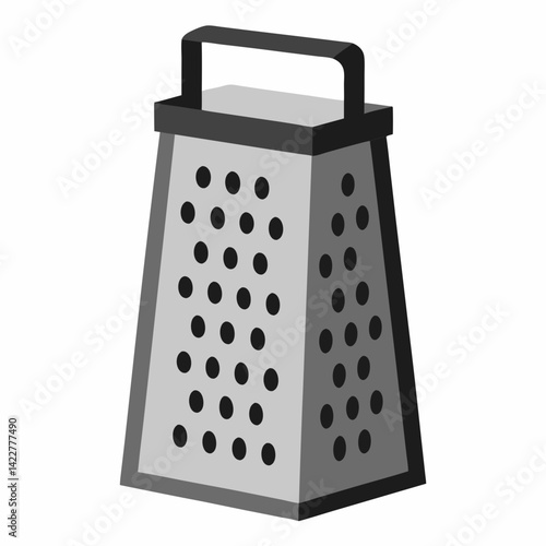 grater white background vector art illustration