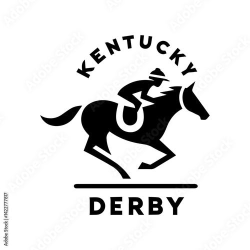Horse racing event derby Logo with transparent background