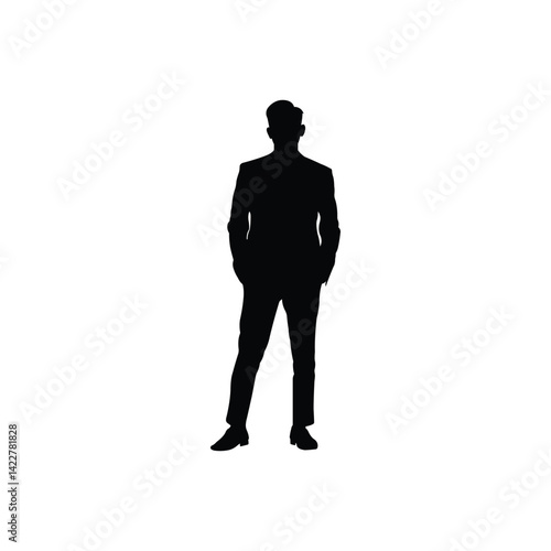 silhouette of a businessman