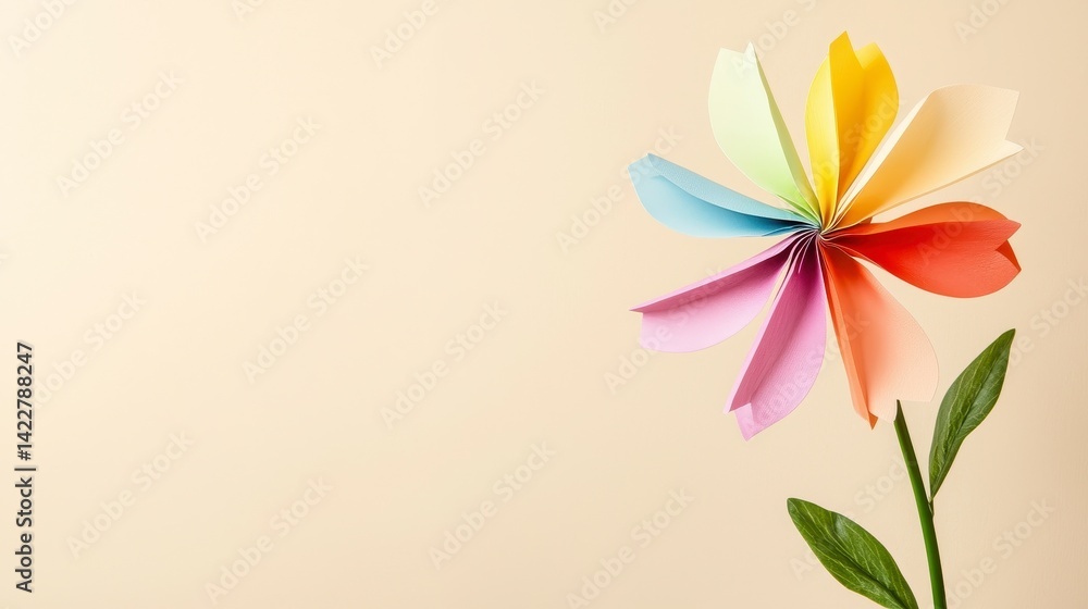 Obraz premium Colorful Paper Flower Craft