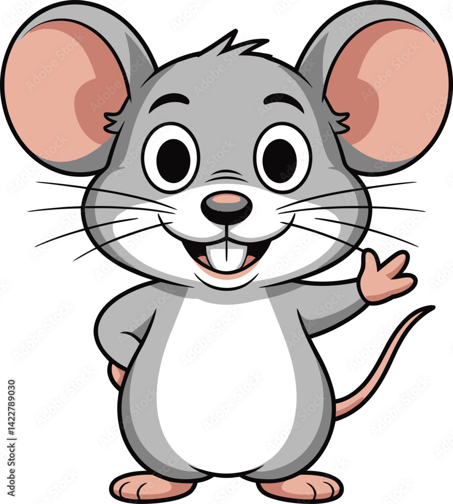 Fototapeta premium Cute cartoon a illustrator vector Mouse