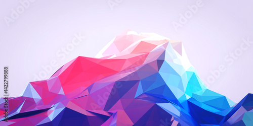 Abstract mountain low poly design background vector illustration geometric landscape art wallpaper