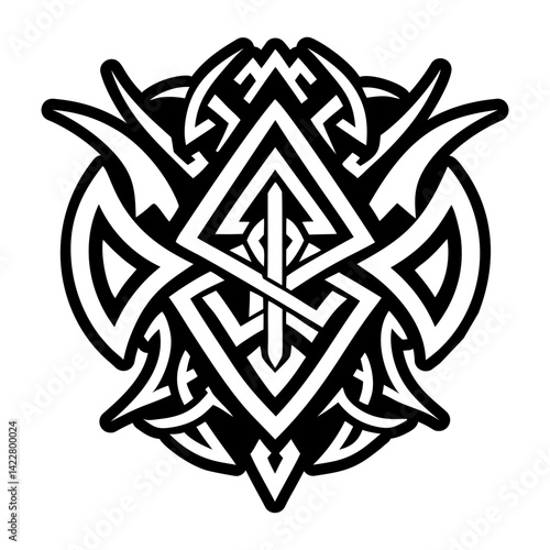A solid style icon of shaman protection symbol
