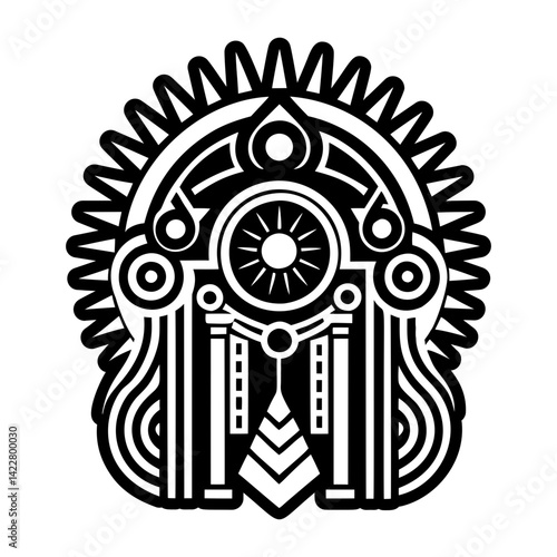 A filled style icon of astral travel symbol