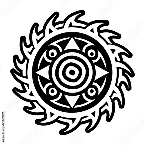 A filled style icon of divine swirl symbol