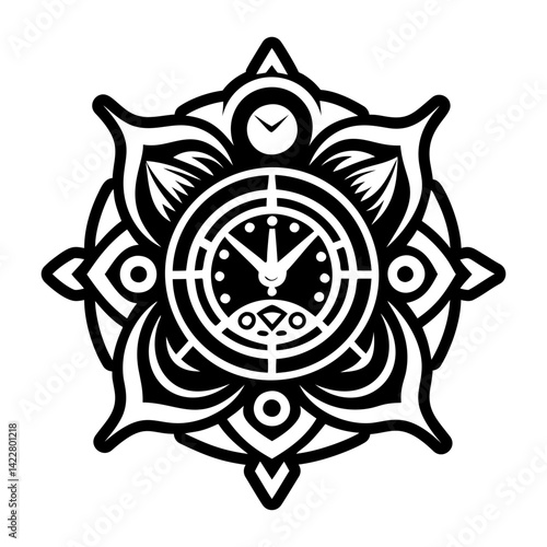 A filled style icon of divine timekeeper symbol