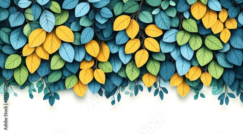 Vibrant Autumn Leaves Border