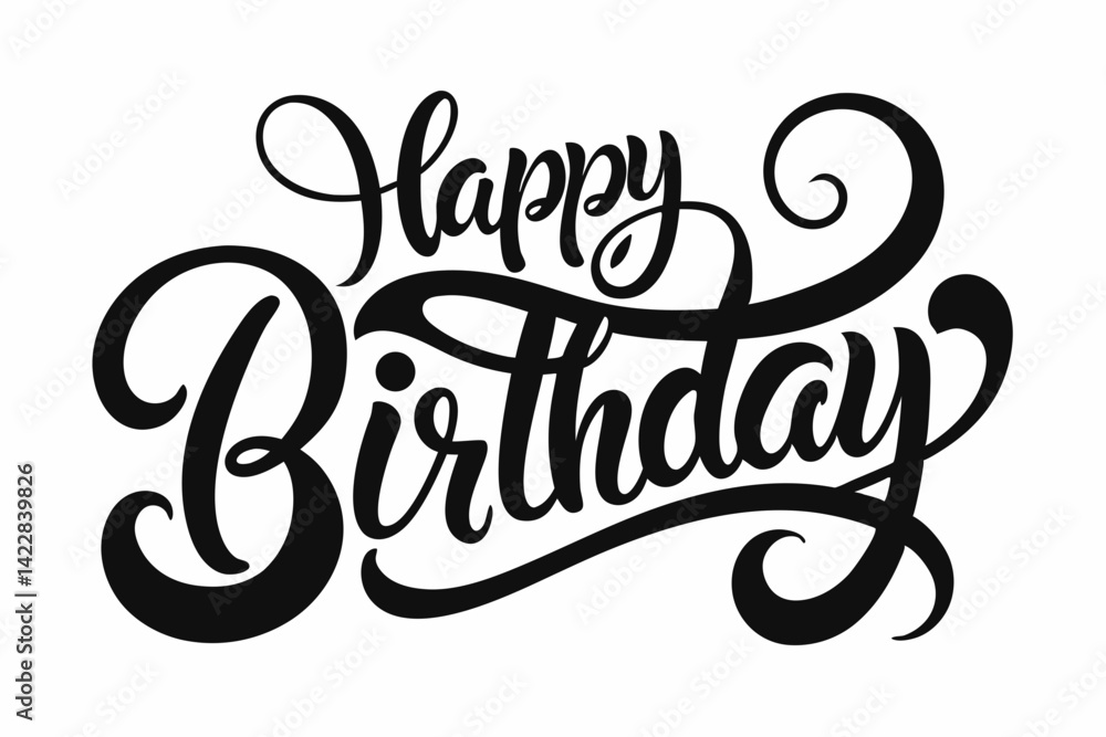 Happy Birthday Typography Design for t-shirt design Happy Birthday Typography Design for t-shirt design