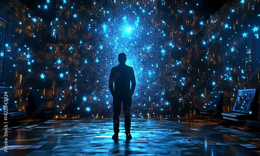 Silhouette in a Quantum Chamber Exploring Dimensional Realities with Holographic Essence Silhouette in a Quantum Chamber Exploring Dimensional Realities with Holographic Essence