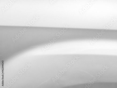 Curved on White Car Body Background.