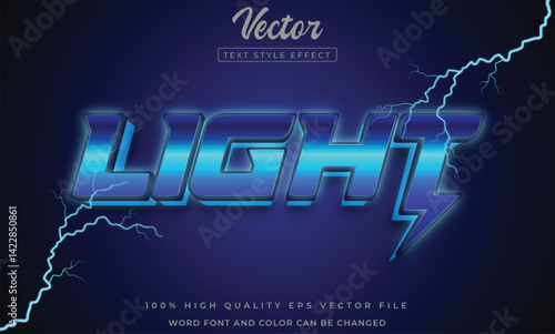 Light text effect 3d style