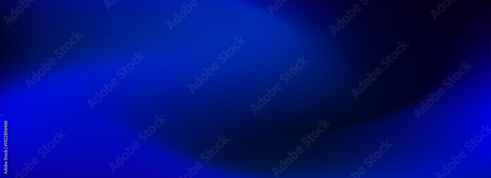 Fototapeta premium Deep blue ocean gradient wallpaper. Abstract deep dark navy underwater background. Blur sea backdrop for presentation, banner, brochure, poster. Deep water or night sky surface design. Vector