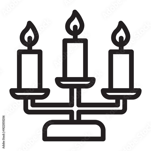 candelabra Line Icon