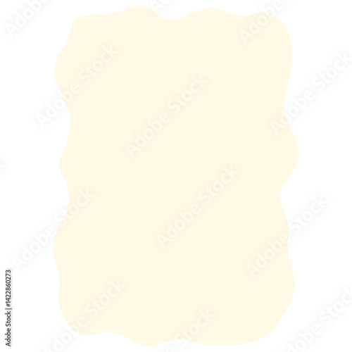 Freeform beige abstract blob shape with soft uneven edges on white background. Ideal for organic layouts, artistic mockups, creative frames, or minimalist design projects.