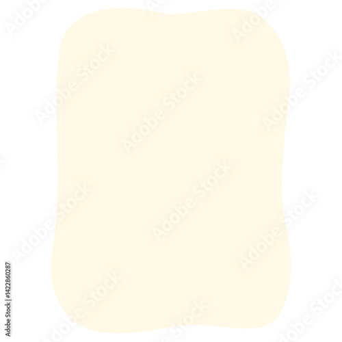 Beige abstract shape with soft organic curves and uneven edges on black background. Perfect for minimalist layouts, modern templates, editorial mockups, or aesthetic designs.
