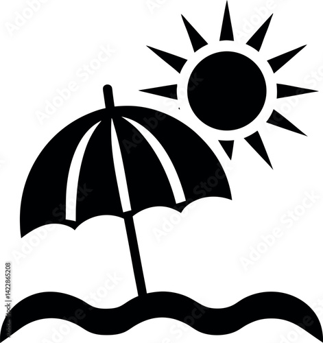 sun with umbrella