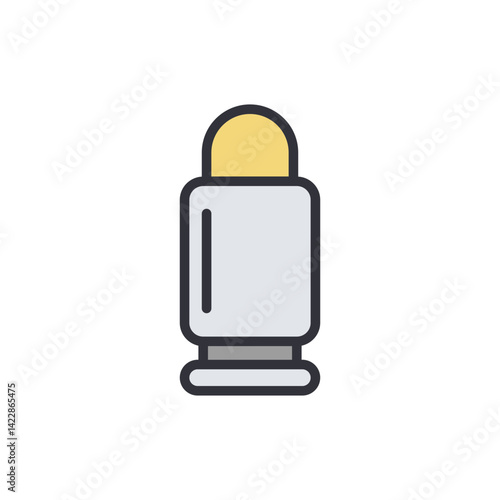 Bullet colored icons, minimalist vector illustration ,simple transparent graphic element .Isolated on white background