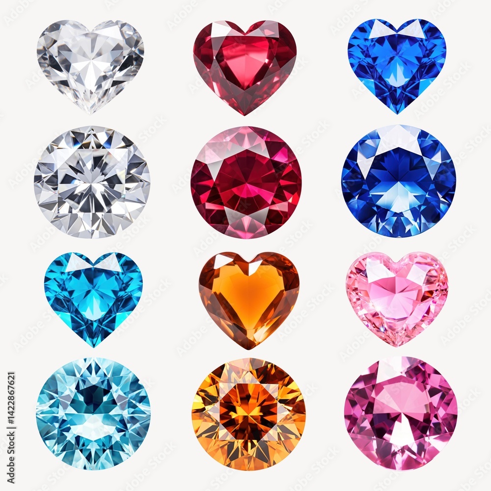 Gemstone jewelry diamond element set Gemstone jewelry diamond element set