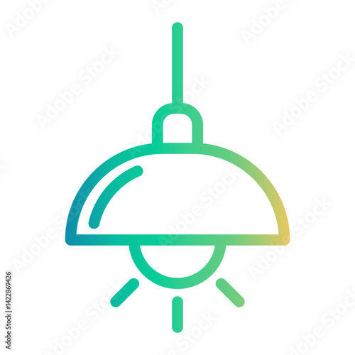 lamp Line Gradient Icon