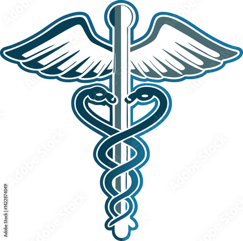 Medical-themed logo artwork, enhanced with background details.