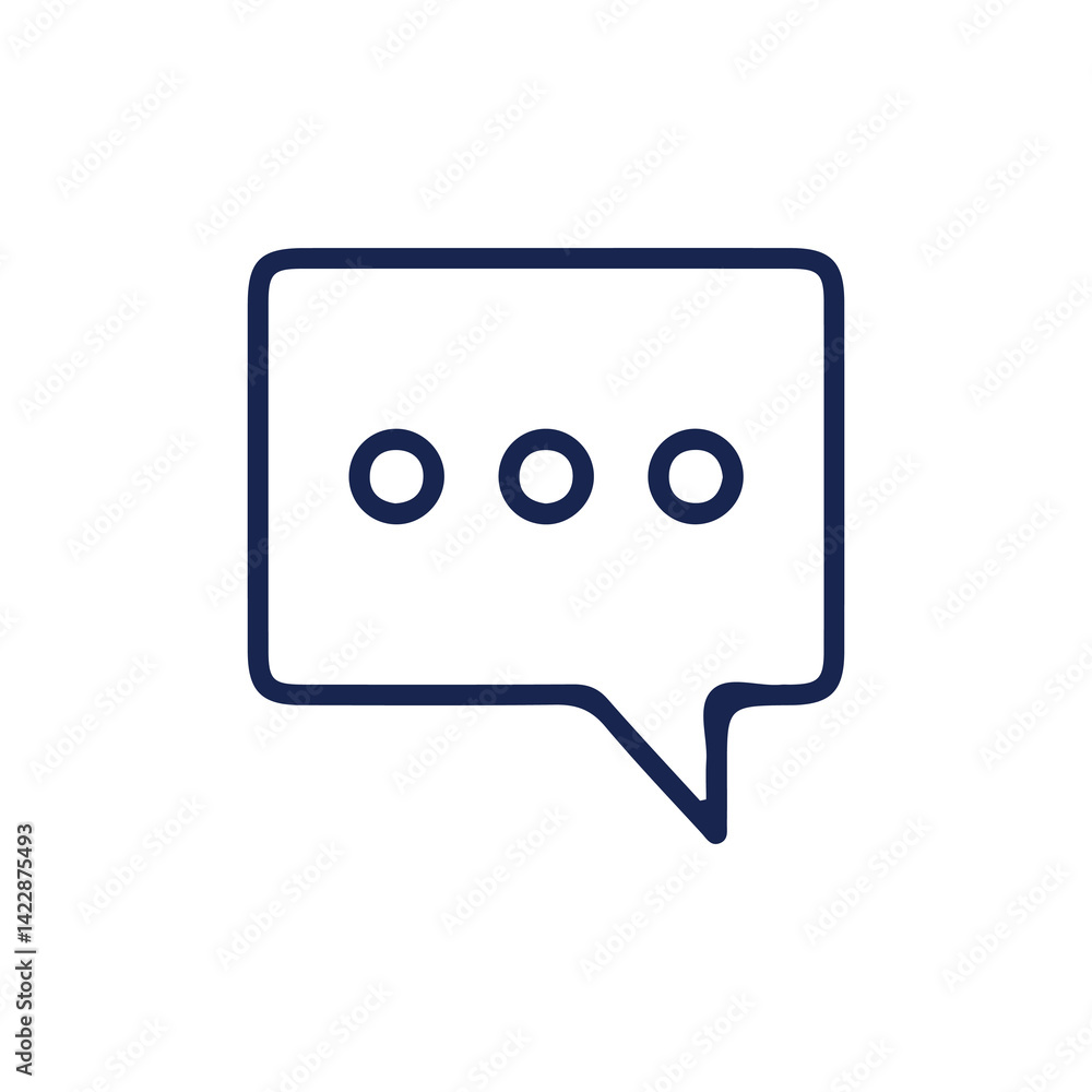 Fototapeta premium Comment icon vector symbol icon speech bubble icon discussion line icon in trendy flat design.talk message Bubble chat icon. vector illustration eps 10.