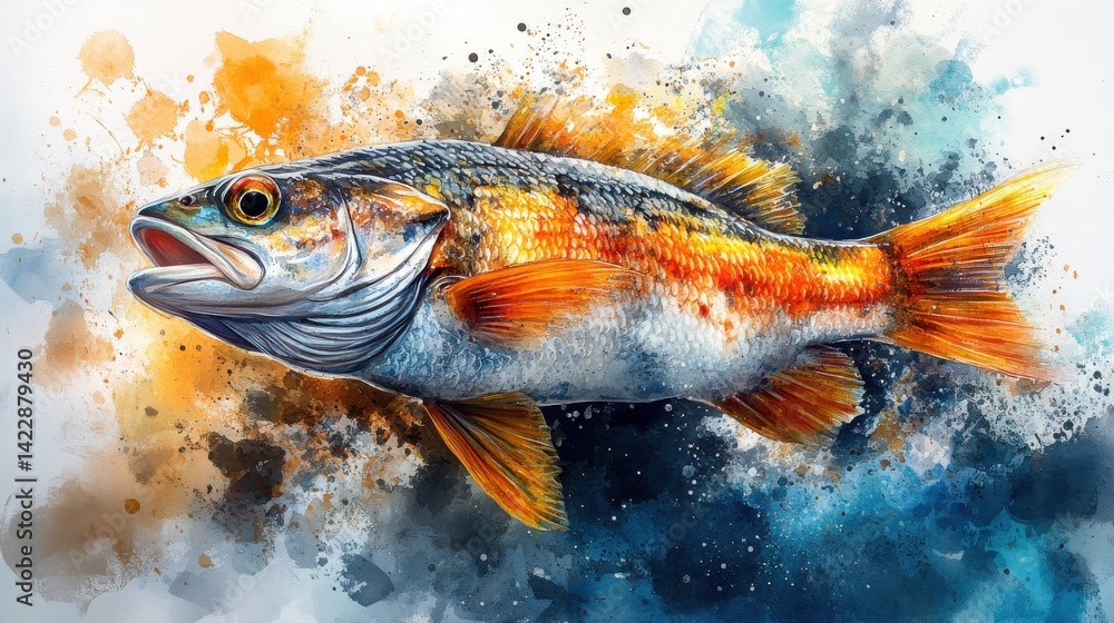 crappie clipart creative generative watercolor illustration detailed illustration - image for design crappie clipart creative generative watercolor illustration detailed illustration - image for design